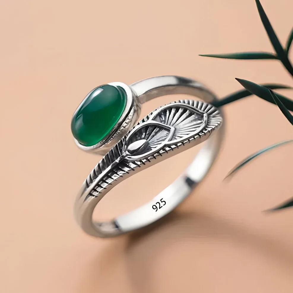 925 Sterling Silver Retro Flower Ring