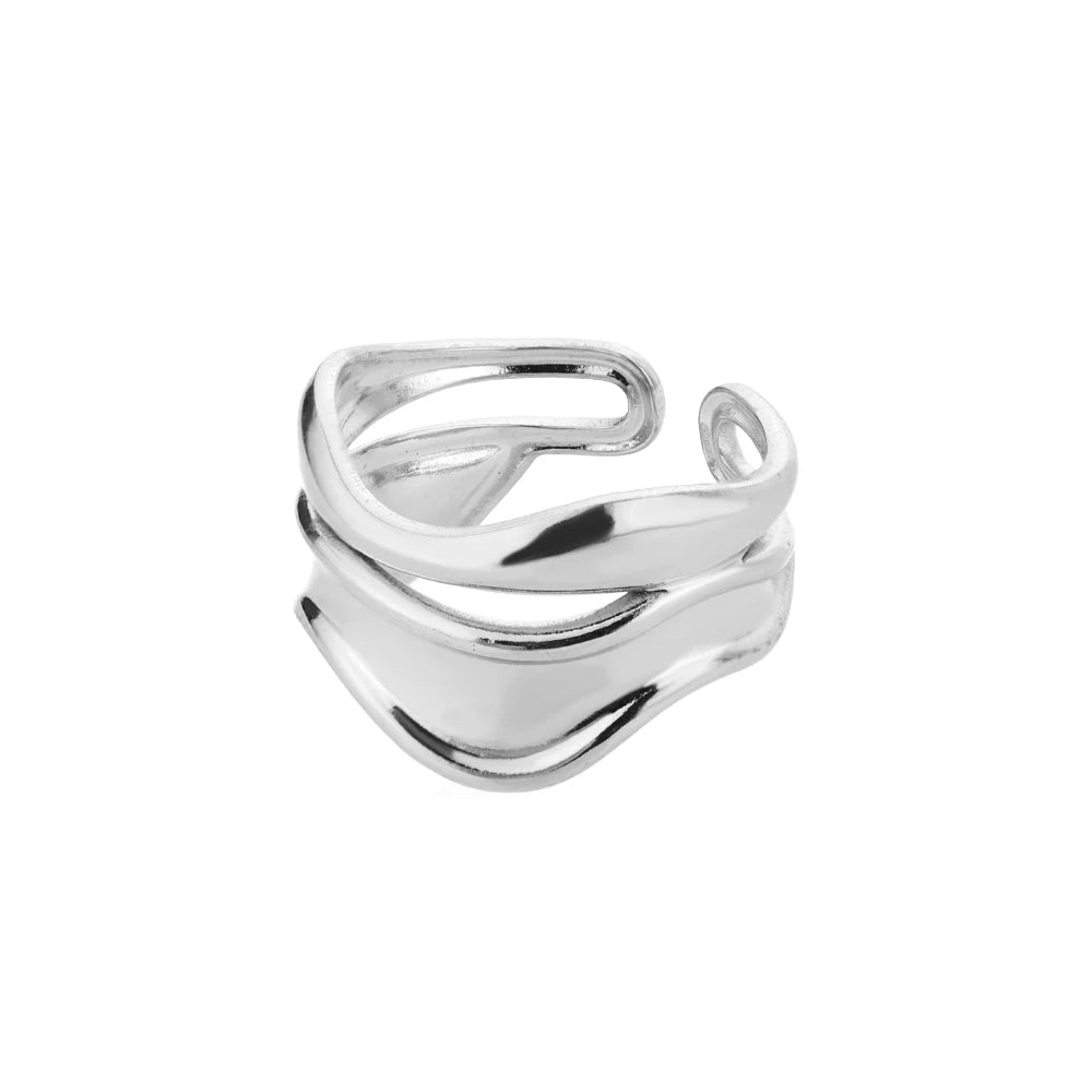 Gold Stainless Steel Waterproof Open Ring