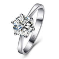 S925 Sterling Silver Crystal Wedding Ring