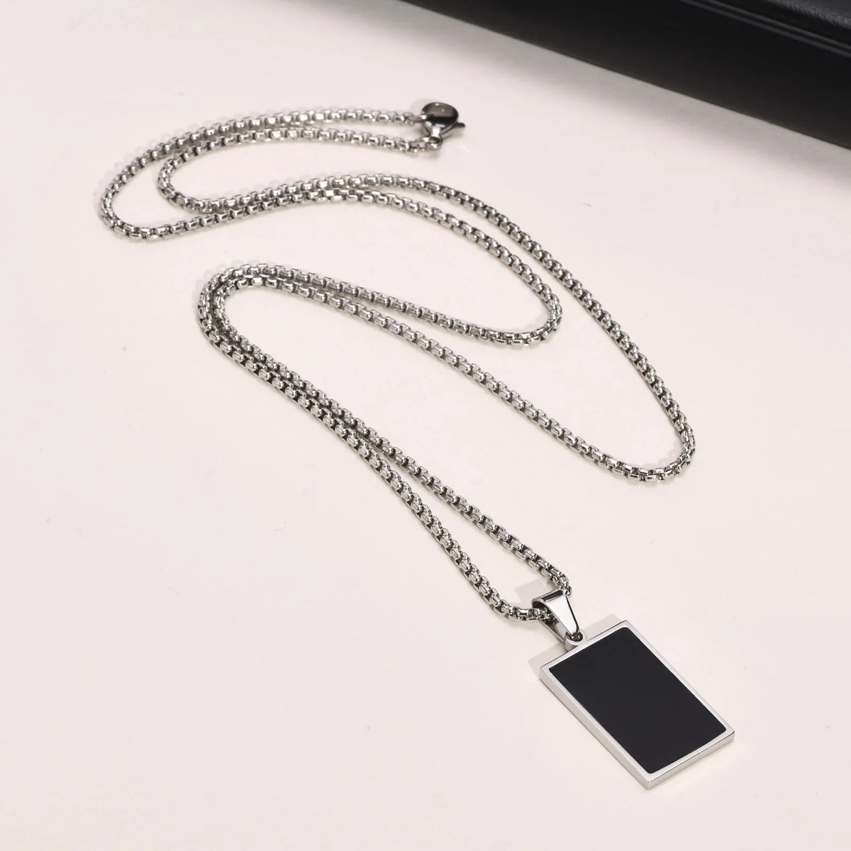 Vnox Men’s Small Stainless Steel Dog Tag Necklace