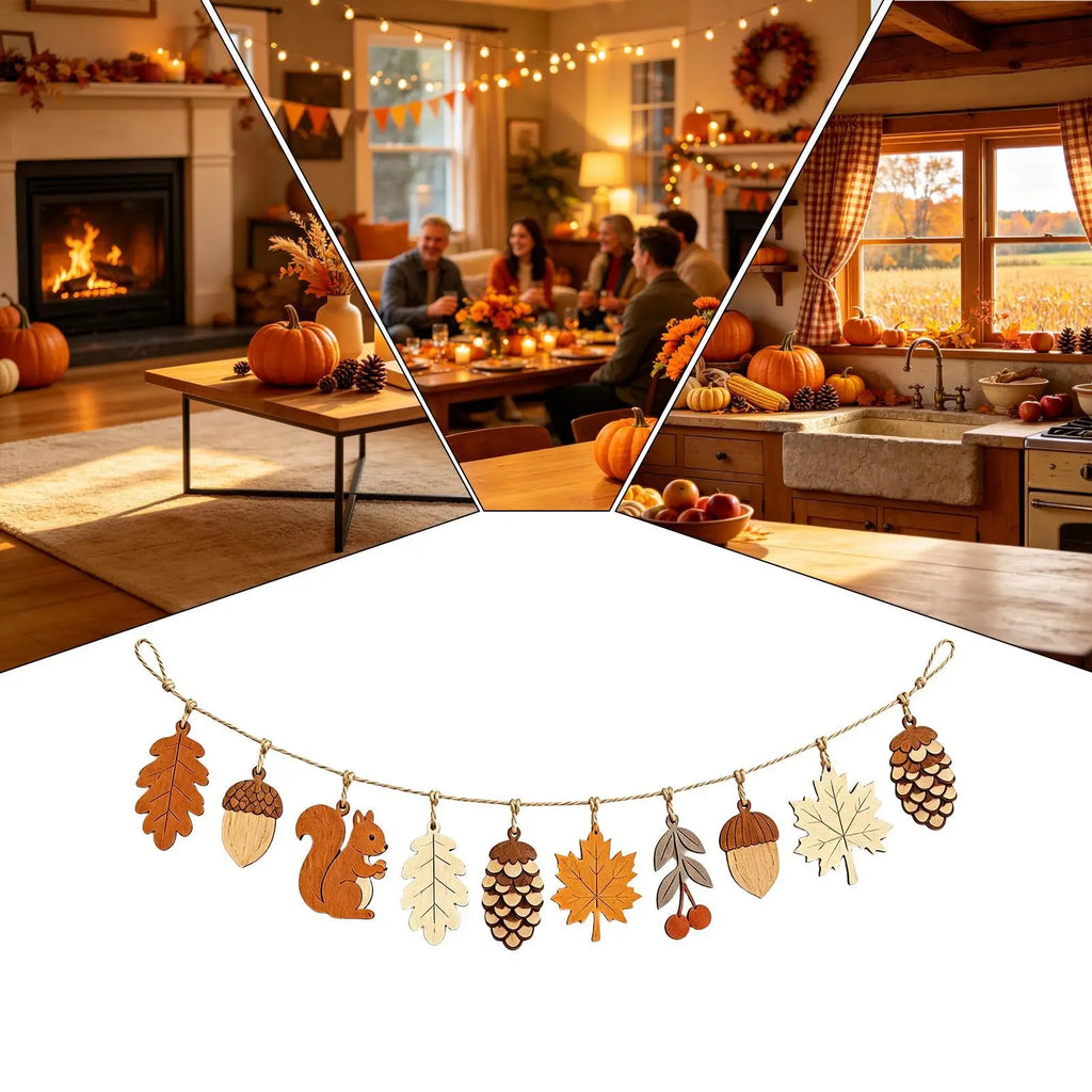 Autumn Wooden Garland
