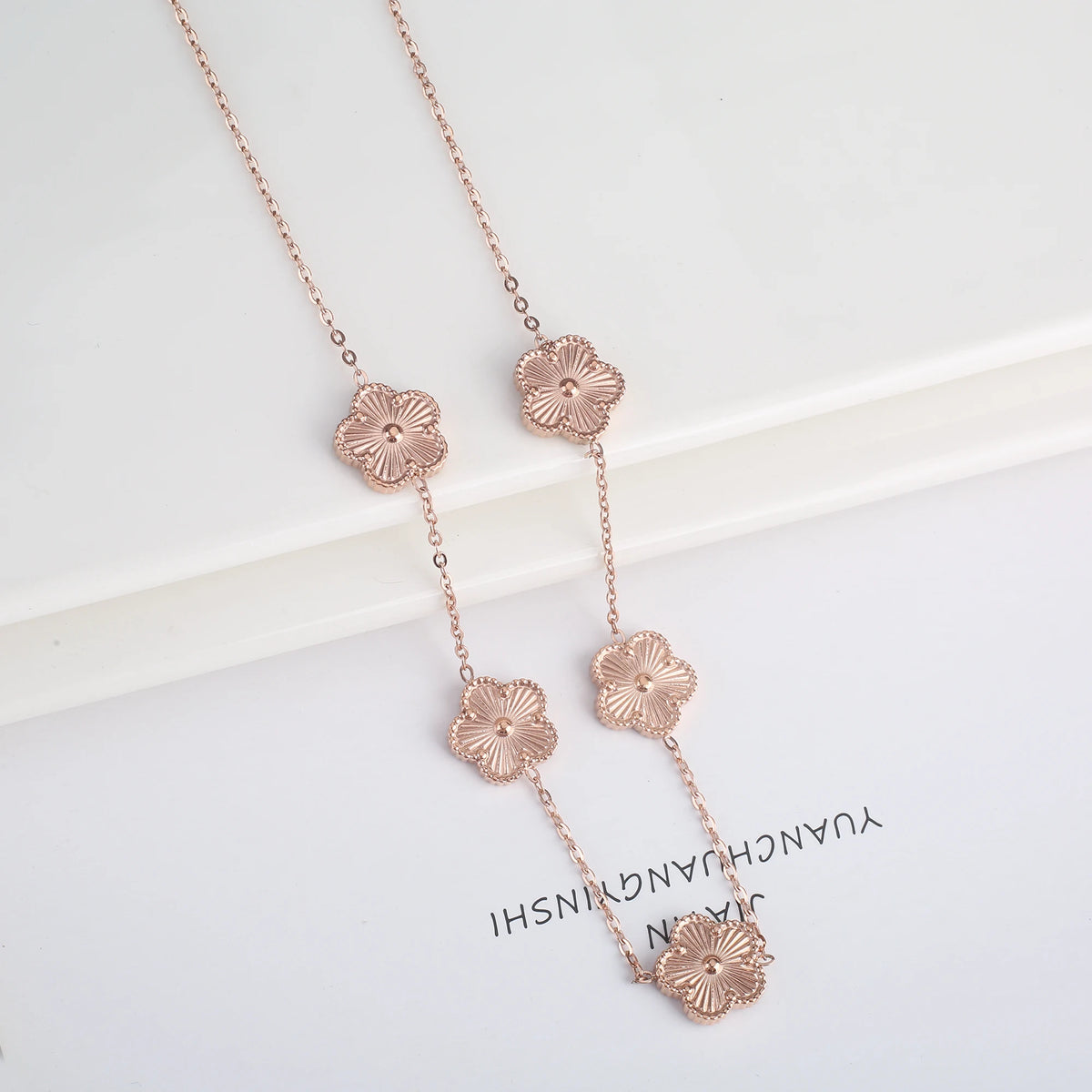 Clover Flower Adjustable Stainless Steel Bracelet
