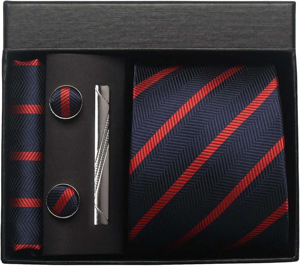 Men’s 100% Silk Tie Set with Gift Box