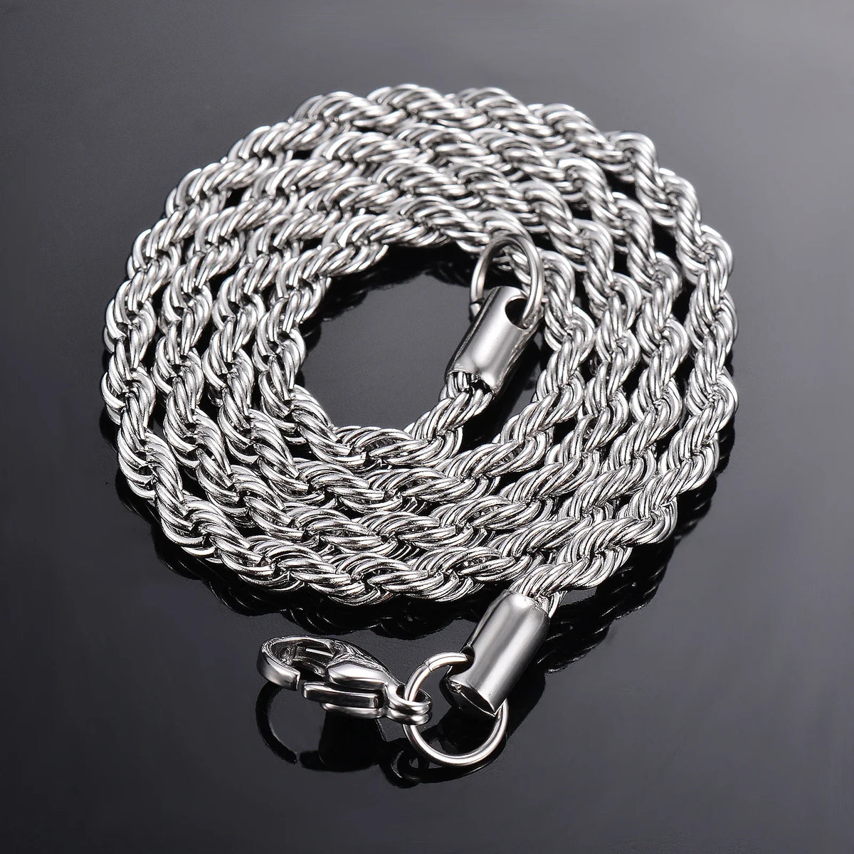 925 Sterling Silver Rope Chain Necklace/Bracelet