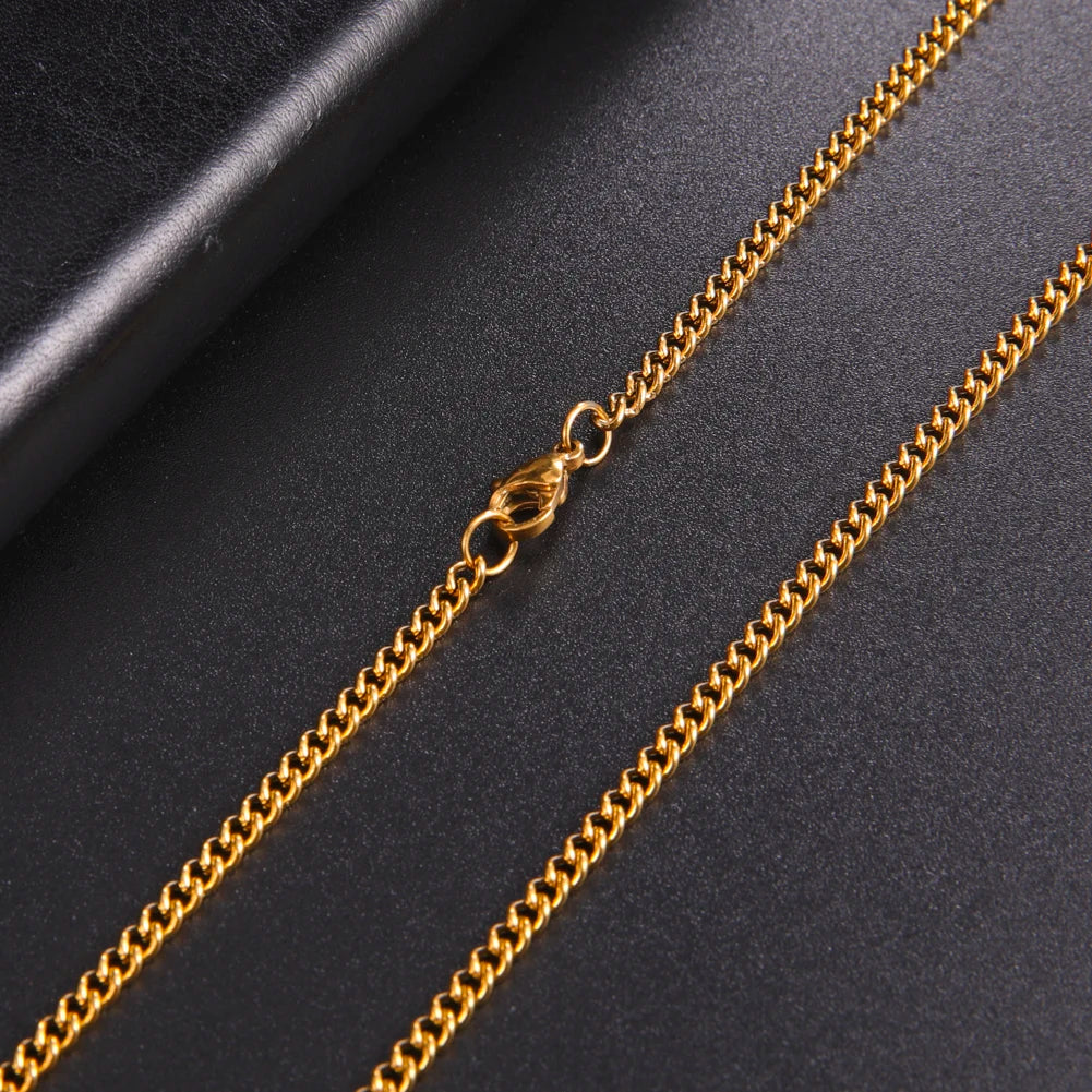 Skyrim 60cm Black Gold Stainless Box Chain