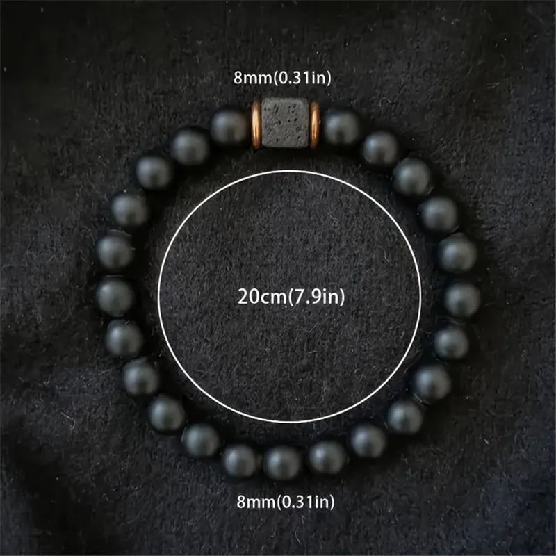 Natural Malachite Bead Bracelet – Elegant Design for Men & Women