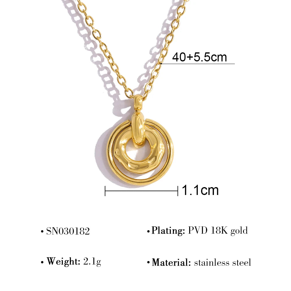 18K Gold-Plated Necklace and Earring Set