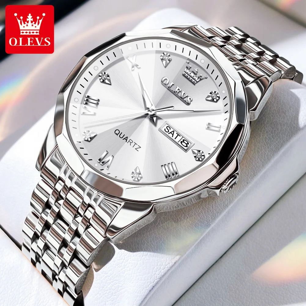 OLEVS 9931 Luxury Couple Quartz Watch