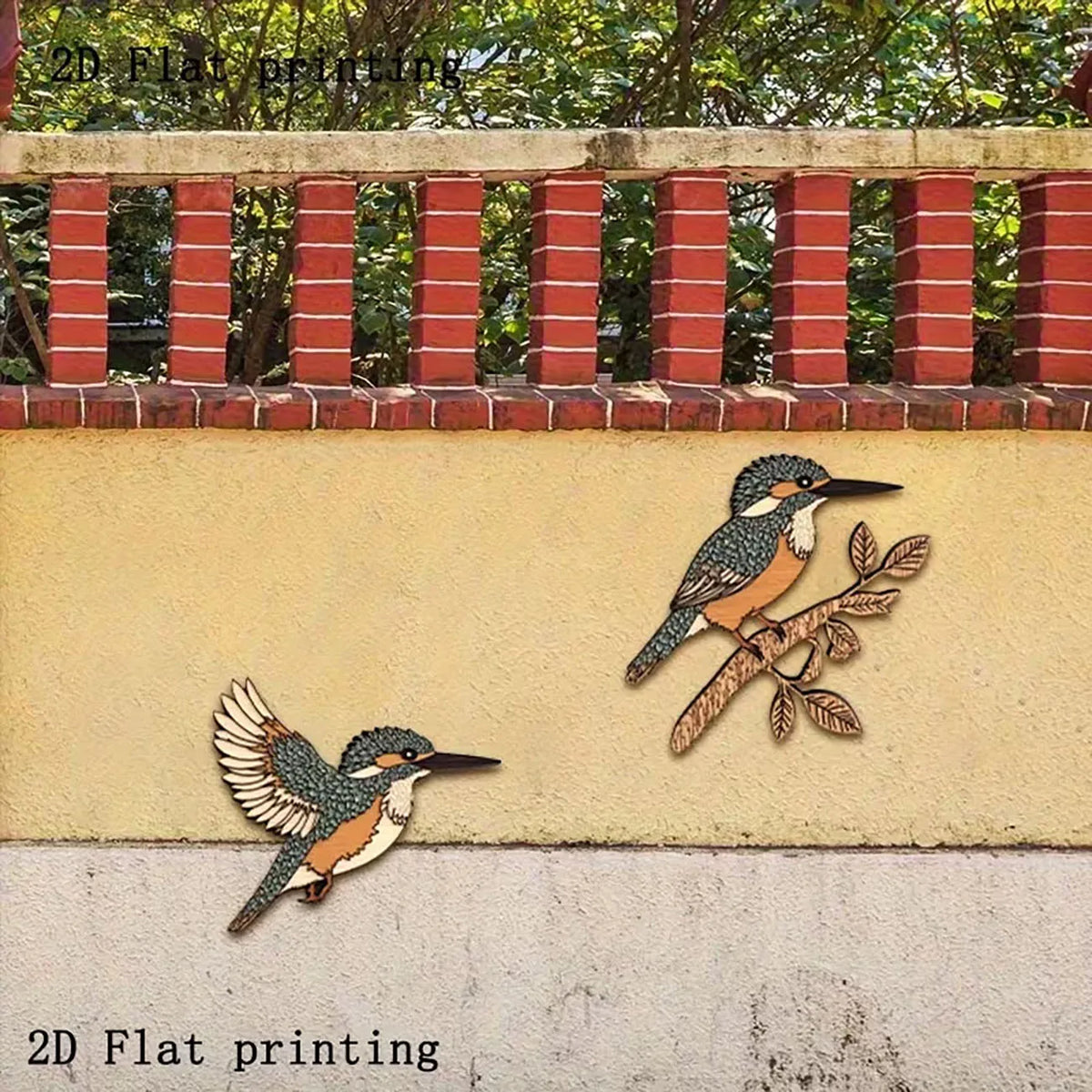 Kingfisher Wooden Wall Stickers
