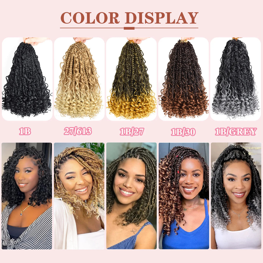 10" Goddess Box Braids Crochet Hair