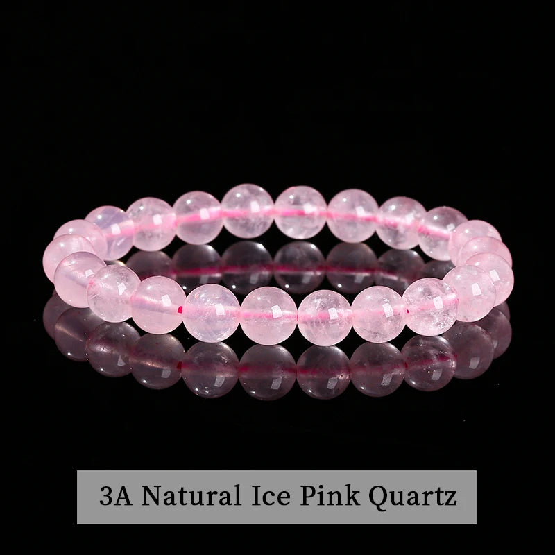 Natural Stone Bead Bracelet – Amethyst, Tiger Eye & Crystal Design for Men & Women