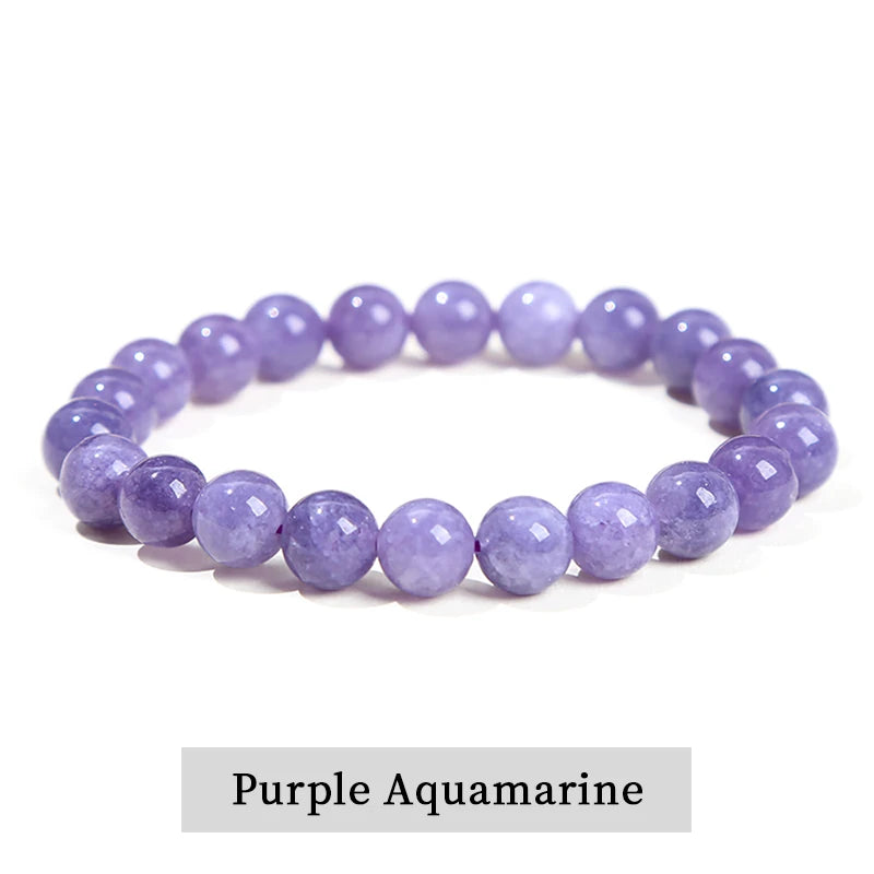 Natural Stone Bead Bracelet – Amethyst, Tiger Eye & Crystal Design for Men & Women