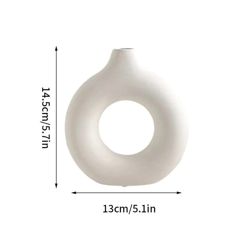 White Ceramic-Look Vase