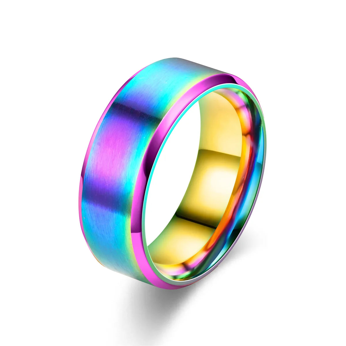 8mm Modern Stainless Steel Unisex Ring