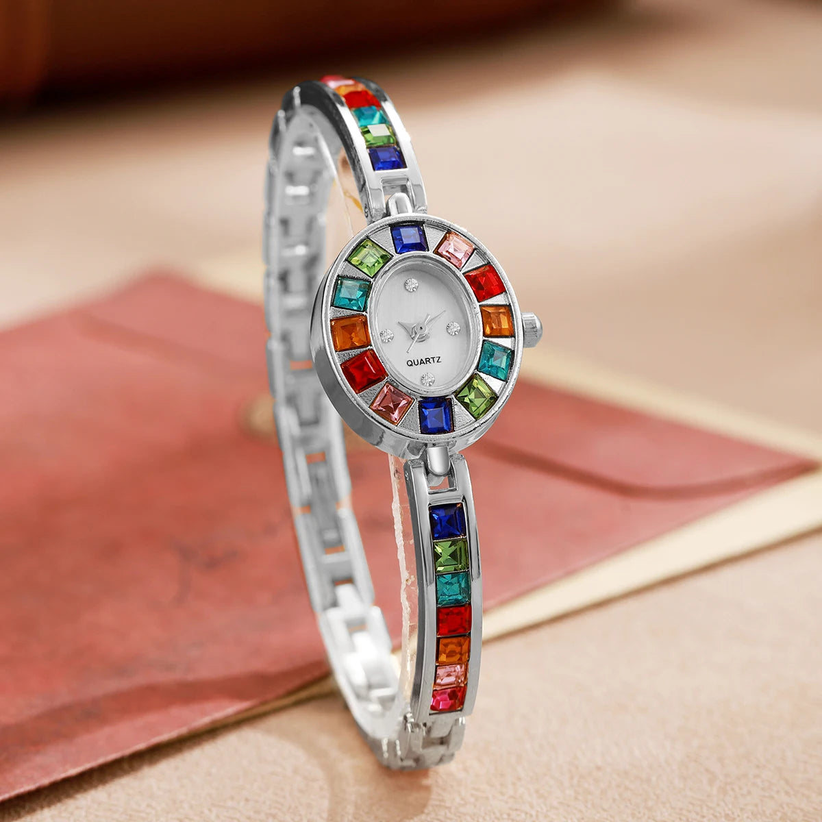Luxury Rhinestone Women’s Quartz Bracelet Watch