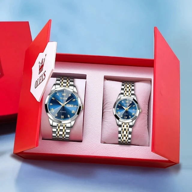 OLEVS 9931 Luxury Couple Quartz Watches