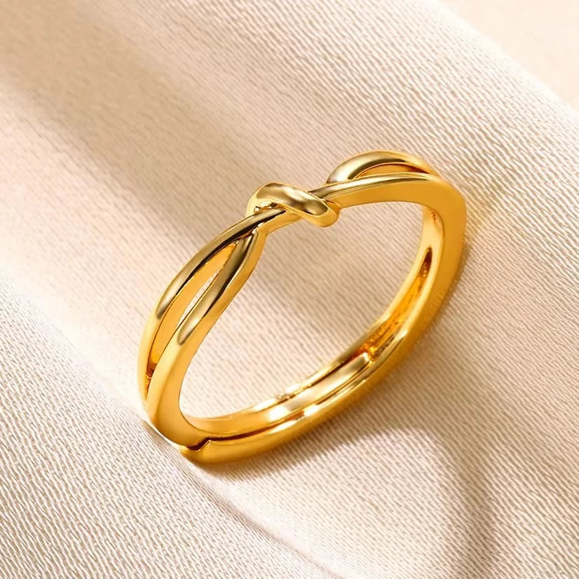 Gold Geometric 316L Stainless Steel Ring