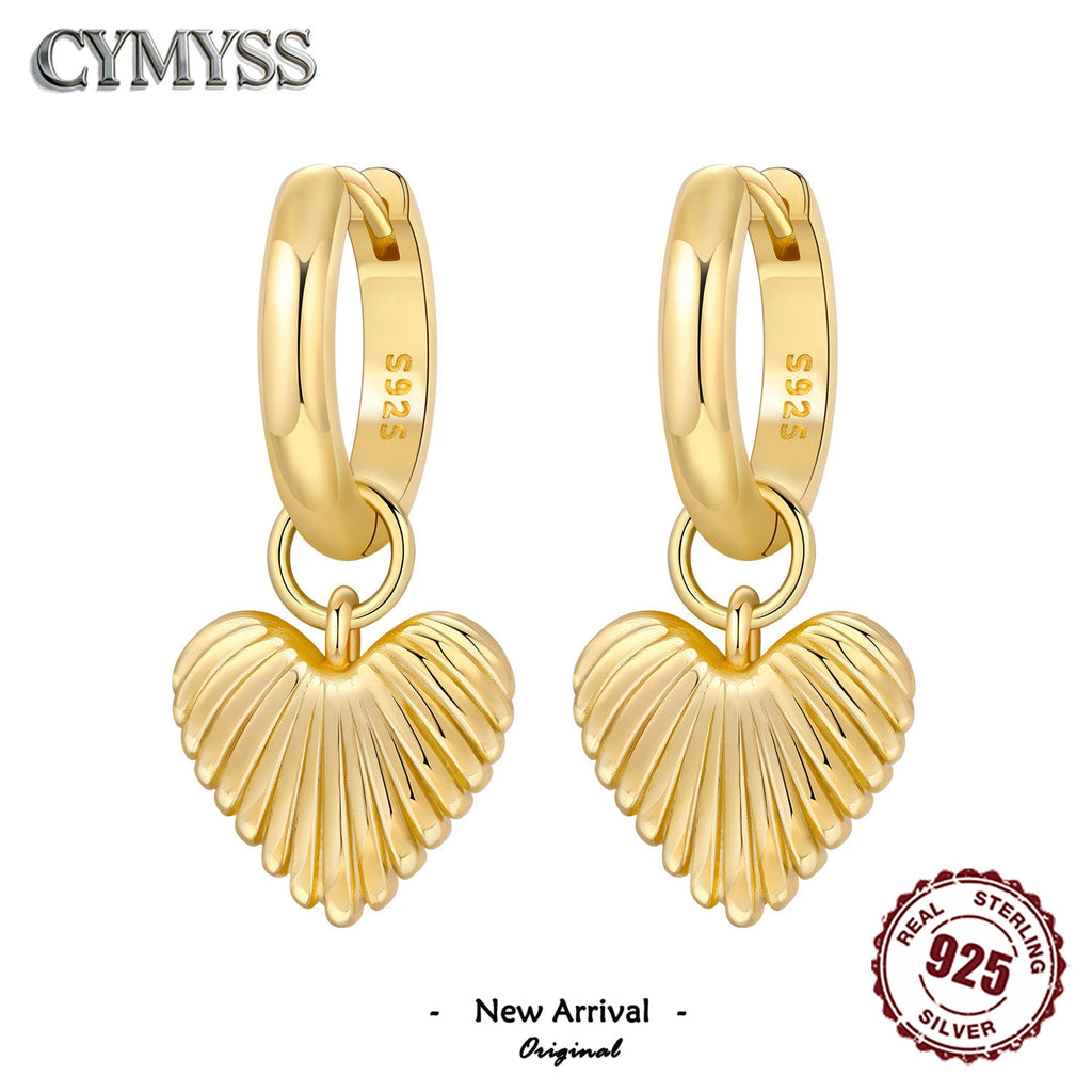 925 Sterling Silver 18K Gold-Finished Hoop Earrings