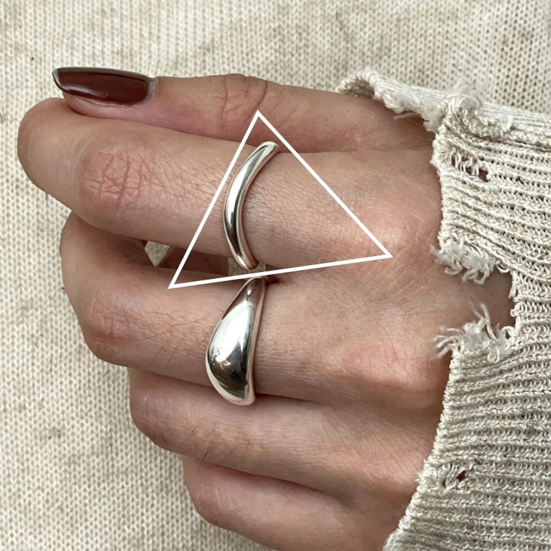 Blue Moonstone Adjustable Sterling Silver Ring