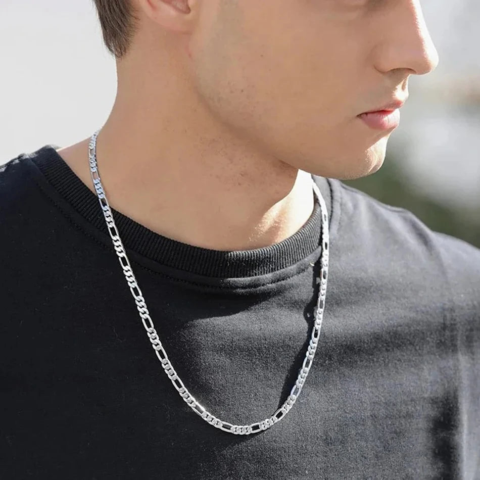 18K Gold Filled Figaro Chain Necklace 4mm