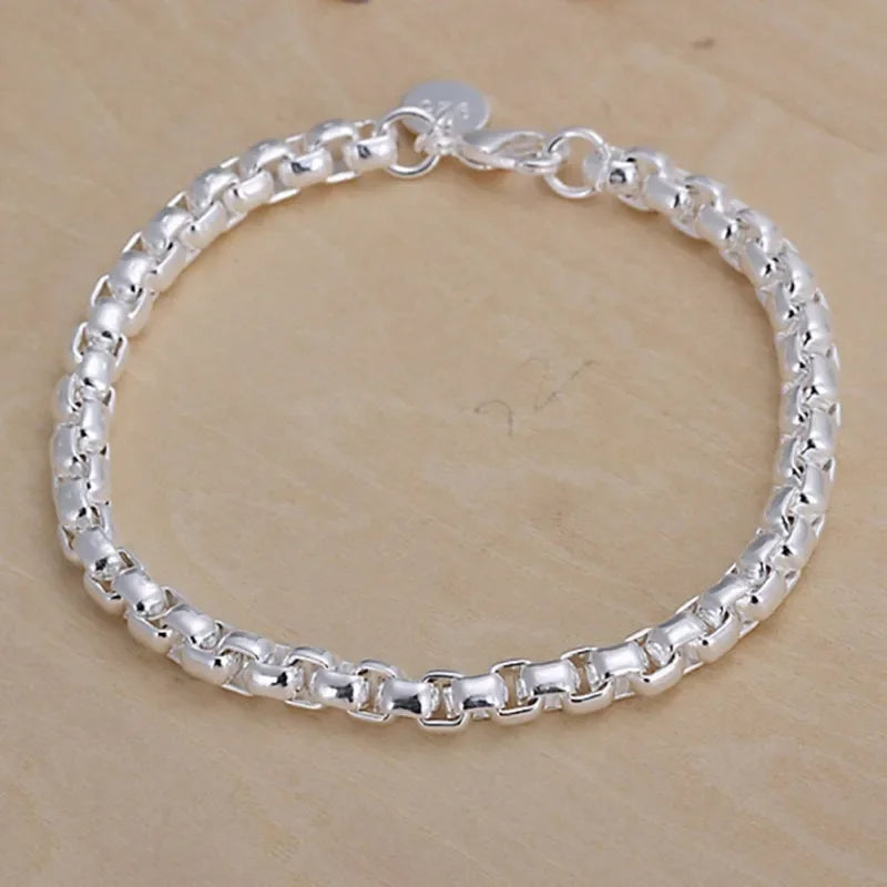 925 Sterling Silver Chain Bracelet for Men & Women – Elegant Classic Design