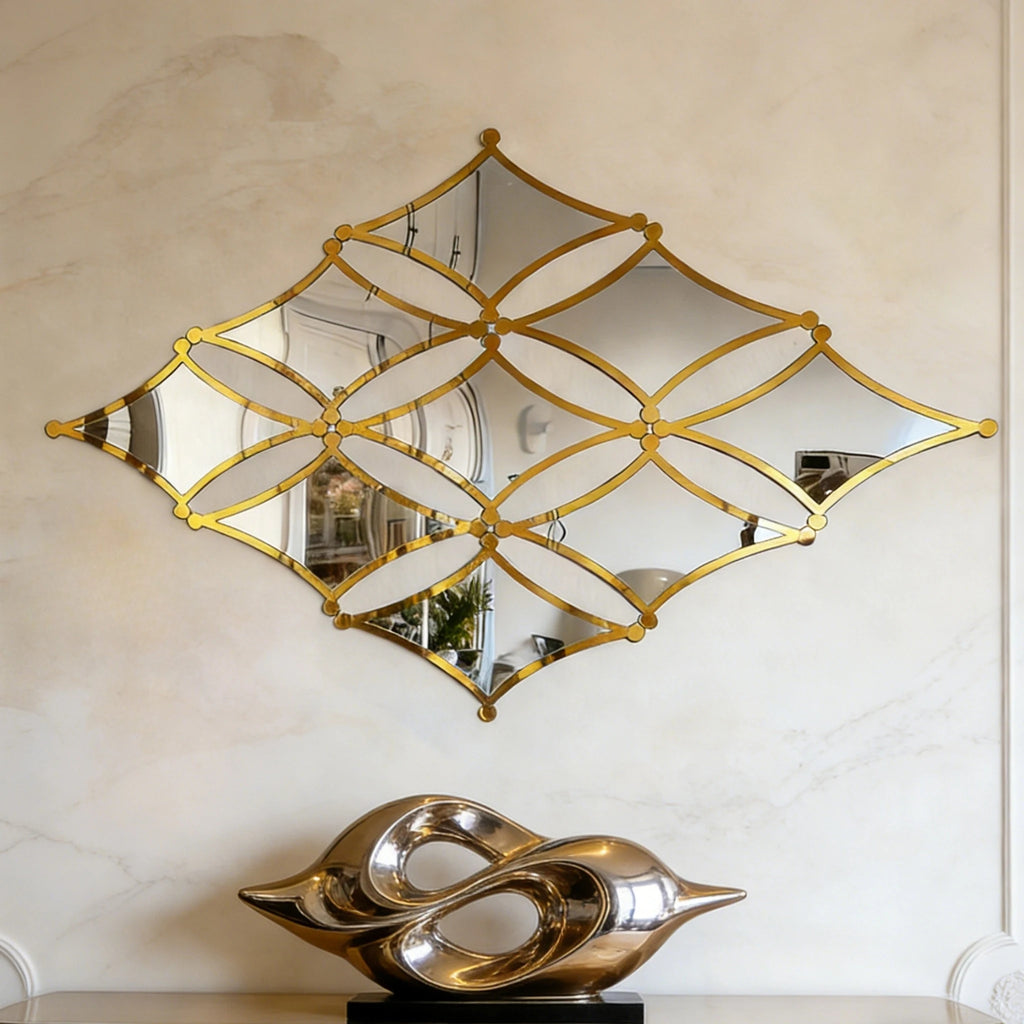Golden Acrylic Mirror Set