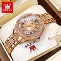 OLEVS 9943 Rose Gold Diamond Ladies Watch