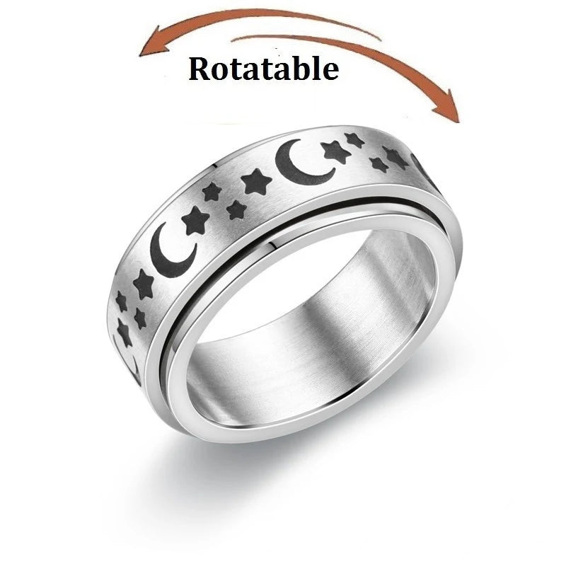 Stainless Steel Rotating Couple Spinner Rings