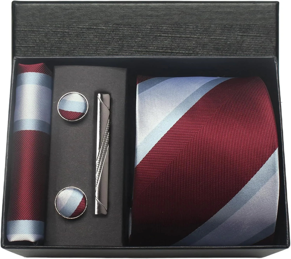 Men’s 100% Silk Tie Set with Gift Box