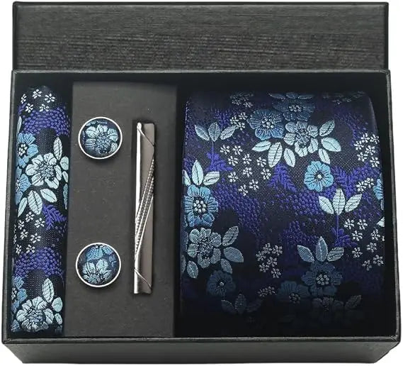 Luxury Silk Paisley Men’s Tie Gift Set