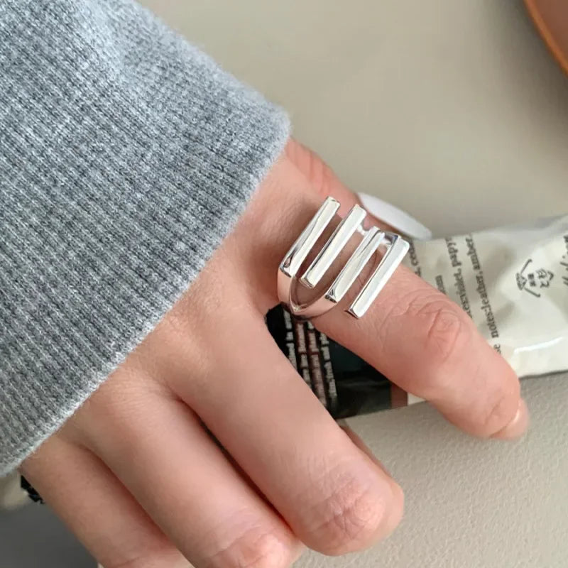 925 Sterling Silver Retro Flower Ring