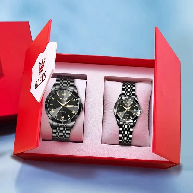 OLEVS 9931 Luxury Couple Quartz Watches