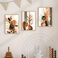 3-Piece Abstract Geometric Canvas Prints