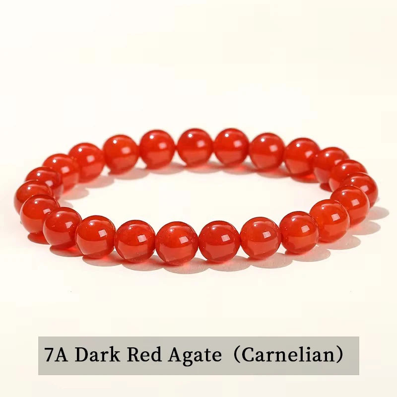 Natural Stone Bead Bracelet – Amethyst, Tiger Eye & Crystal Design for Men & Women
